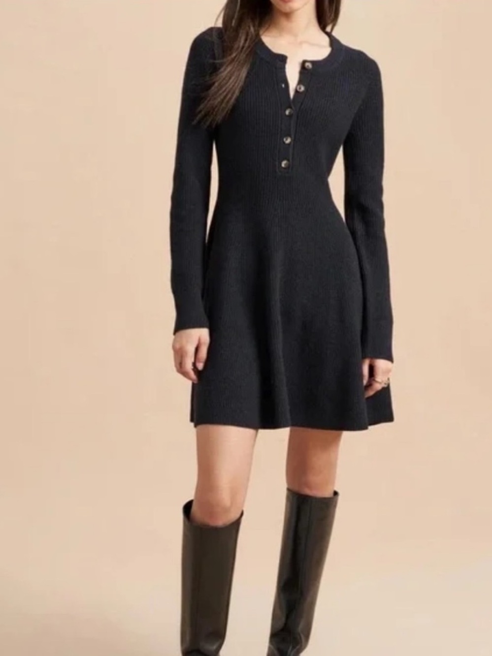 La Ligne Julieta Sweater Mini Dress Navy